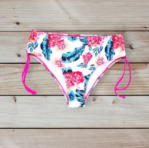 Beachsissi high waist tropical floral bikini bottoms  new